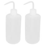 uxcells тест бутылка бутылка бутылка жидкий для пластиковый 500mL прозрачный белый 2 шт. комплект 