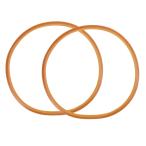uxcell 圧力鍋 パッキン 圧力鍋専用部品 ゴムパッキン プレッシャークッカーシールリング ブラウン キッチンツール ガスケットシール 2個