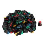 uxcell ポテンショメータコントロールノブ プラスチックシェル 音量調節 リブ付きグリップ 104個入リ