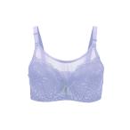uxcell レディース ブラジャー フルカップブラ 花柄 ソフトカップ パッドなし 大きいサイズUS 40C=JP C90パープル