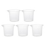 uxcell измерение cup лабораторный стакан labo для прозрачный PP пластик шкала . есть. лабораторный стакан 25ml 5 штук входит 