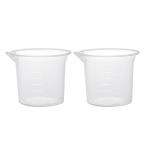 uxcell измерение cup лабораторный стакан labo для прозрачный PP пластик шкала . есть. лабораторный стакан 25ml 2 штук входит 