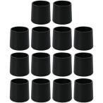 uxcell PVC脚キャップ チップ カップ フィートカバー フロアプロテクター 内径20mm 耐湿性 家具 椅子 机用 14pcs
