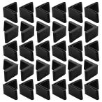 uxcell 家具アングルアイアン L型 フットパッド ラバーレッグカバープロテクター ブラック ホームオフィス寝室用 30個