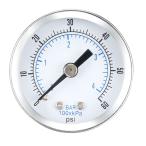 uxcell 圧力計 0-60 PSI/0-4 BARデュアルスケール 1/8BSPTオス 6.35mm径 1/8BSPTオス 1個入り