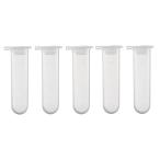uxcell 20 шт 5ml пластиковый центробежный разделение труба зажим колпак имеется круг низ прозрачный бисер для хранение контейнер образец labo