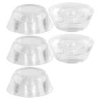 uxcell ゴム足 D19x14xH8mm アンチスリップ ゴム クリア クリアブルー 家具テーブルレッグプロテクター 5個入り