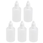 uxcell пластик пастеровская пипетка бутылка 50ml 1.7 унция пластиковая бутылка половина прозрачный белый пластик 5 штук входит 