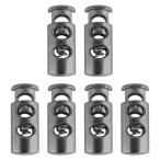 uxcell пластик код блокировка стопор стопор трос end draw -тактный кольцо для одежда сумка кемпинг metal черный 6 шт 