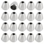 Yahoo! Yahoo!ショッピング(ヤフー ショッピング)uxcell プラスチックベルエンドストッパー コードロープエンドロック ネックストラップ バックパック用巾着アクセサリー シルバートーン 20個入り