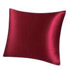 uxcell PiccoCasa 100% ナチュラル ピュア シルク 枕カバー 400 スレッド数 19 1 パック 真っ赤 80x80cm