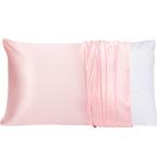 uxcell PiccoCasa シルク枕カバー 100%蚕糸シルク 22匁 ピローケース 高級 つるつる 贅沢 ピンク 50x90cm