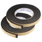 uxcell シーリングフォームテープ 幅15 mm 厚さ5 mm 長さ2 m EVA 粘着性ウェザーストリップ 窓ドア断熱材用 2パック