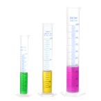 uxcell пластик мерный цилиндр 100ml 250ml 500ml мерный цилиндр двусторонний метров закон прозрачный шестиугольник основа 3.1 комплект 