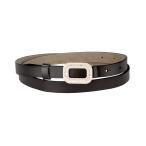 Yahoo! Yahoo!ショッピング(ヤフー ショッピング)uxcell Allegra K 細ベルト ウエストマーク 細幅 ウエストベルト スクエアバックルウ スキニー フェイクレザー ブラック 105 cm