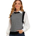 uxcell Allegra K ベスト ニットセーター