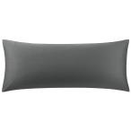 uxcell PiccoCasa 綿100％柔らかく通気性のある大人用枕カバー、封筒付きクロージャーベッドルームモダン 暗灰色 50x180cm