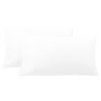 uxcell PiccoCasa 枕カバー2個セット 封筒付 スーパー ソフト コットンベッド 枕カバー ホテル 寝室 白い 50x75cm
