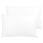 uxcell PiccoCasa 綿100％ 枕カバー 2個セット 柔らかく 通気性 枕カバー ジッパー付き 白い 50x75cm