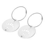 uxcell багаж бирка 6cm диаметр ID карта держатель ID этикетка aluminium сплав путешествие чемодан рука багаж для серебряный 2 шт 