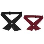 uxcell Allegra K настройка возможность бабочка галстук школа форма бабочка галстук 2 шт женский черный, красный one размер 