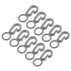 uxcell кемпинг зажим крюк пластик пряжка зажим аксессуары палатка Canopy для черный дыра. внутренний диаметр 8 mm 20 шт 