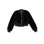 uxcell Allegra K Bomber жакет нежный пальто длинный рукав молния выше искусственный мех женский черный XL
