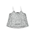 uxcell Allegra K украшен блестками топ безрукавка Gold глянец майка металлик женский серебряный белый M