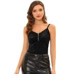 uxcell Allegra K майка bell спальное место топ безрукавка автомобиль - кольцо Club одежда женский черный XS