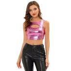 uxcell Allegra K майка черный p верх Club одежда металлик безрукавка cut наружный женский ho to розовый M