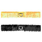 uxcell Allegra K.. ремень 2 шт талия ремень g Ritter стрейч украшен блестками оборудование орнамент женский желтый 64cm