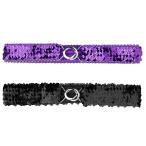 uxcell Allegra K.. ремень 2 шт талия ремень g Ritter стрейч украшен блестками женский серебряный боковой лиловый 64cm