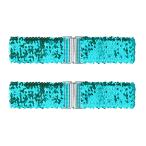 uxcell Allegra K оборудование орнамент ремень платье для стрейч широкий талия ремень автомобиль i колено украшен блестками женский голубой 60 cm