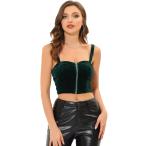 uxcell Allegra Kkya микро p tops bell спальное место топ бак молния передний тонкий Fit женский зеленый M