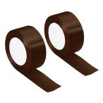 PATIKIL ширина 38mm 22m атлас лента 2 шт двусторонний solid craft roll party Home DIY упаковка оборудование орнамент для Brown 