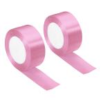 PATIKIL ширина 38mm 22m атлас лента 2 шт двусторонний solid craft roll party Home DIY упаковка оборудование орнамент для medium розовый 