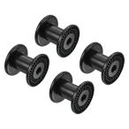 ショッピングフロス PATIKIL 100mm フロスボビン 4個 プラスチック 空のスプール ワイヤー織りボビン チェーンテープ 刺? 縫製用 ブラック