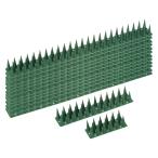 uxcell バードグリッチ 45cm プラスチック 鳥よけ アンチキャットピジョン 抑止グリッチ 屋外ガーデンバルコニー用 (グリーン 12個入り)