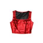 uxcell Allegra K металлик черный p верх глянец майка U шея безрукавка party Club женский красный XL