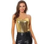 uxcell Allegra K メタリック キャミソー