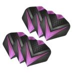 uxcell PATIKIL дартс полет 6 шт PET стандарт дартс аксессуары замена детали soft chip V стиль черный light purple 
