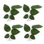 uxcell VOCOSTE присоска имеется бойцовая рыбка рыба leaf накладка бойцовая рыбка bed leaf гамак .. не отображать. украшение зеленый 8x4.9cm 4
