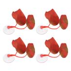 uxcell VOCOSTE присоска имеется бойцовая рыбка рыба leaf накладка бойцовая рыбка bed leaf гамак .. не отображать. оборудование орнамент красный 6.5x4.5cm 4