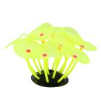 uxcell VOCOSTE аквариум симуляция коралл водное растения si Ricoh n флуоресценция коралл свечение орнамент аквариум. пейзаж оборудование орнамент желтый 