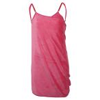 ショッピングラップタオル uxcell VOCOSTE バスラップタオル 女性用 シャワーラップタオル ローブ 調節可能なショルダーストラップ バスラップ ローズレッド