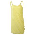 ショッピングラップタオル uxcell VOCOSTE バスラップタオル 女性用 シャワーラップタオル ローブ 調節可能なショルダーストラップ バスラップ イエロー