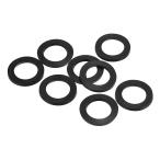 PATIKIL M20 Raver Flat шайба 8 упаковка ввод 20mm внутренний диаметр 30mm наружный диаметр 2.5mm толщина наклейка проставка прокладка кольцо черный 