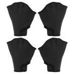 PATIKIL сетка плавание для перчатки 2 пара ввод мужчина женщина общий плавание сопротивление перчатки вода сопротивление тренировка детали плавание для скол включая для M черный 