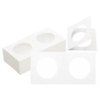 uxcell PATIKIL 2x2 монета f "губа" 50 шт 33mm картон монета держатель бумага монета держатель монета сбор белый 