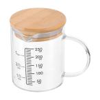 PATIKIL 250ml стекло мерная емкость 3.3 howe Kei кислота стекло шкала чёрный печать шкала жидкий Major cup лабораторный стакан дерево крышка .V знак примечание .. имеется 